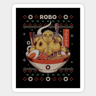 Robo Ramen Christmas Magnet